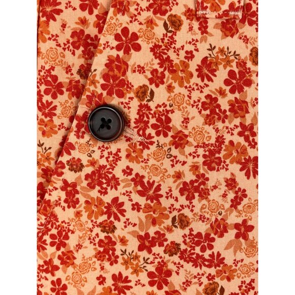 Wild Fable Womens Size 4 Orange Floral Chino Button Front Skirt - Picture 3 of 11